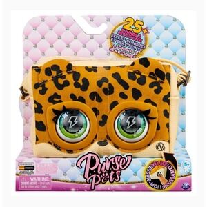 Girls Pets Leoluxe Purse Leopard‎ Interactive Purse Batt Operated